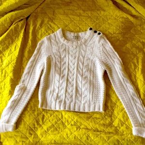 White knit sweater